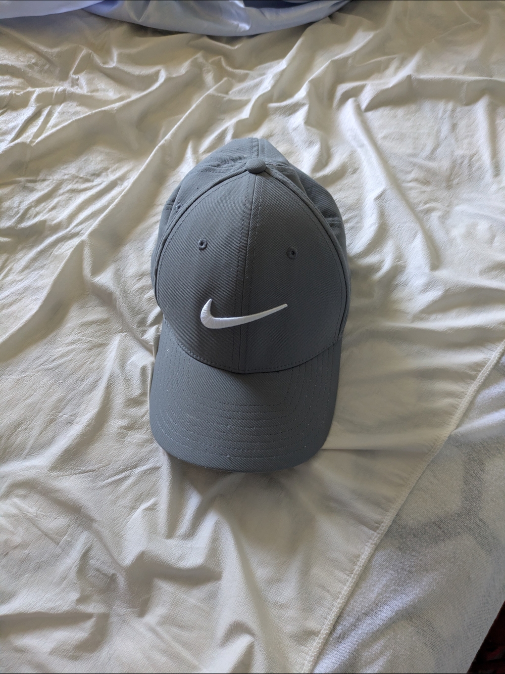 Nike Gray Baseball Cap with White Swoosh